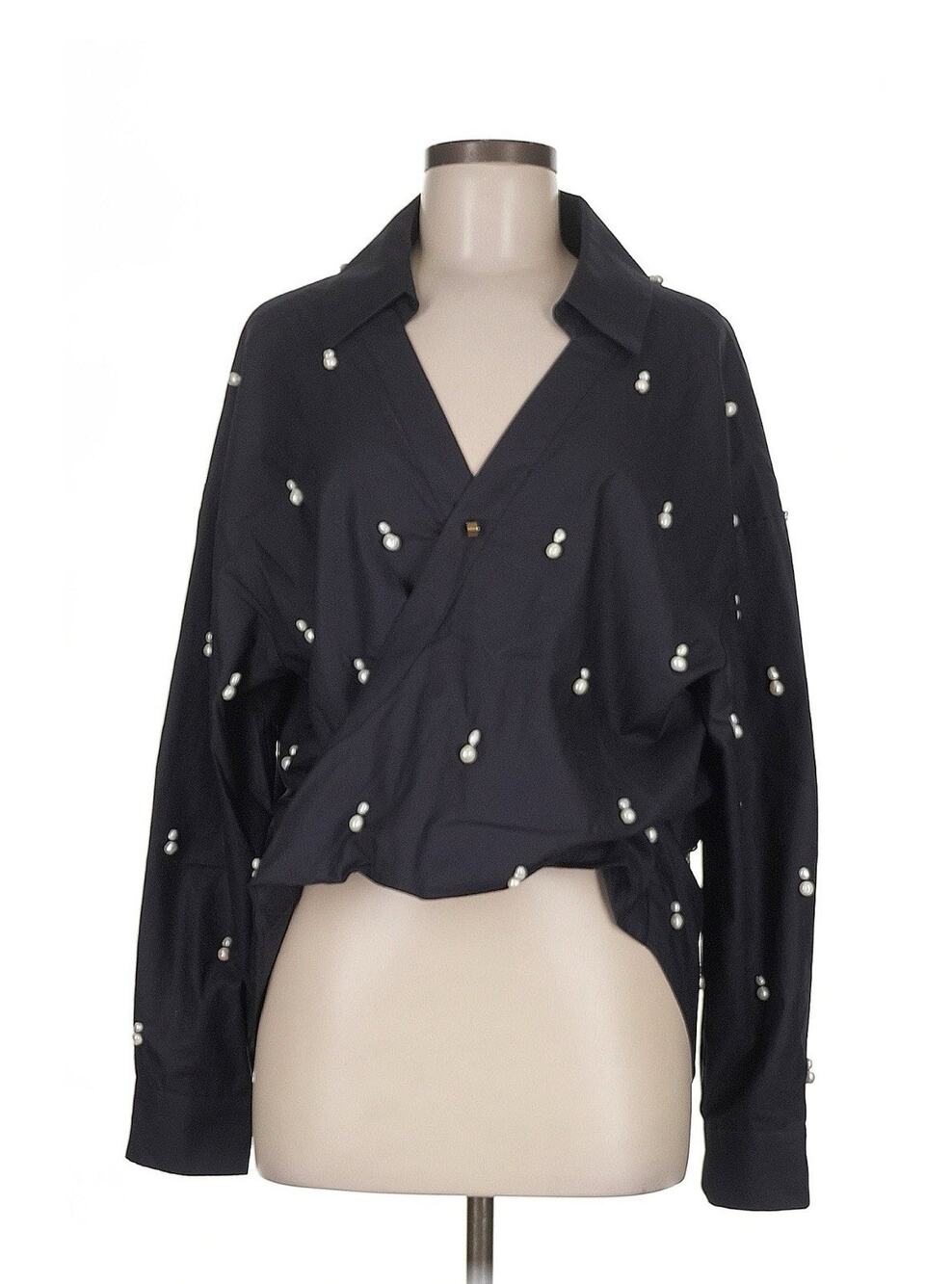 Hellessy Black Pearl Drop Adler Shirt Collared 6